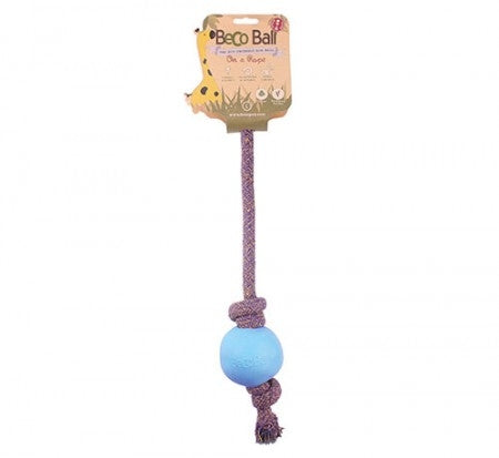 BeCo - Ball on Rope - Blue - Petstop