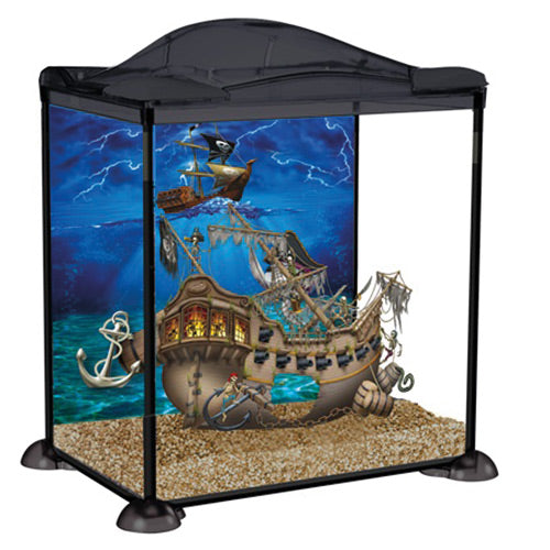 MARINA Pirates Goldfish Tank Background Pump Plants Net And Other Things