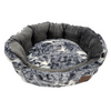 Snug & Cosy - Grey Fur Softie Bed - Dog Bed