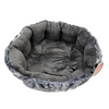 Snug & Cosy - Grey Fur Softie Bed - Dog Bed