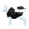 Pocket Poncho - Foldaway Dog Raincoat - Black