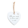 Wooden Heart Sign - All You Need Is Love And A Cat