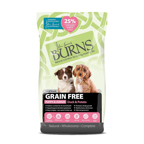 Burns grain 2025 free puppy food