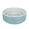 Slow Feeding Ceramic Bowl Grey/Blue