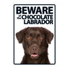 Dog Sign Beware of the Chocolate Labrador