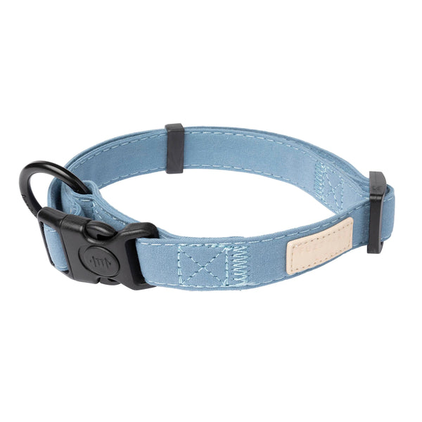 FuzzYard Cotton Dog Collar French Blue Petstop